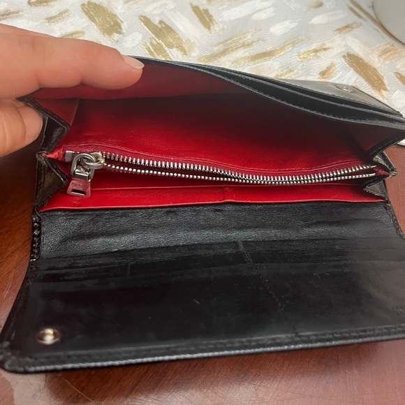 ‼️SOLD‼️PRADA Long Wallet Black Saffiano Leather studded Limited Edition - Picture 15 of 15